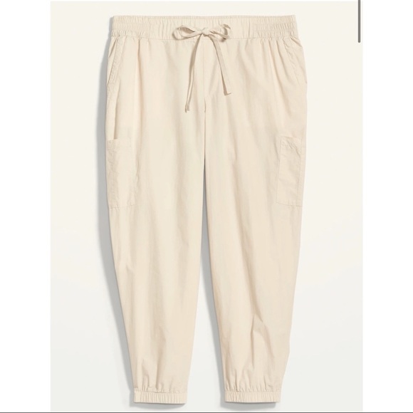 Black High-Waisted Poplin Jogger - Picture 5 of 5